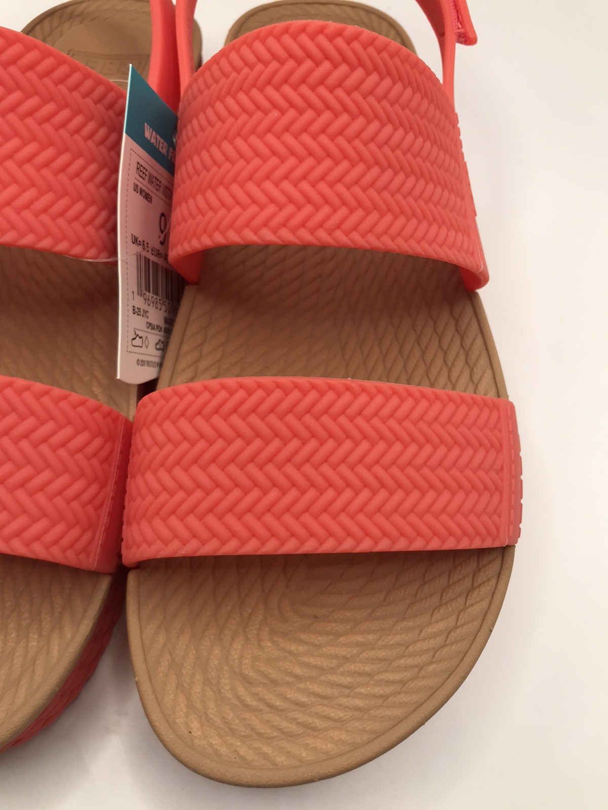 WOMEN’S REEF SUNSET CORAL WATER VISTA STRAPPY BEACH/POOL SUMMER SANDAL SIZ 9 NWT