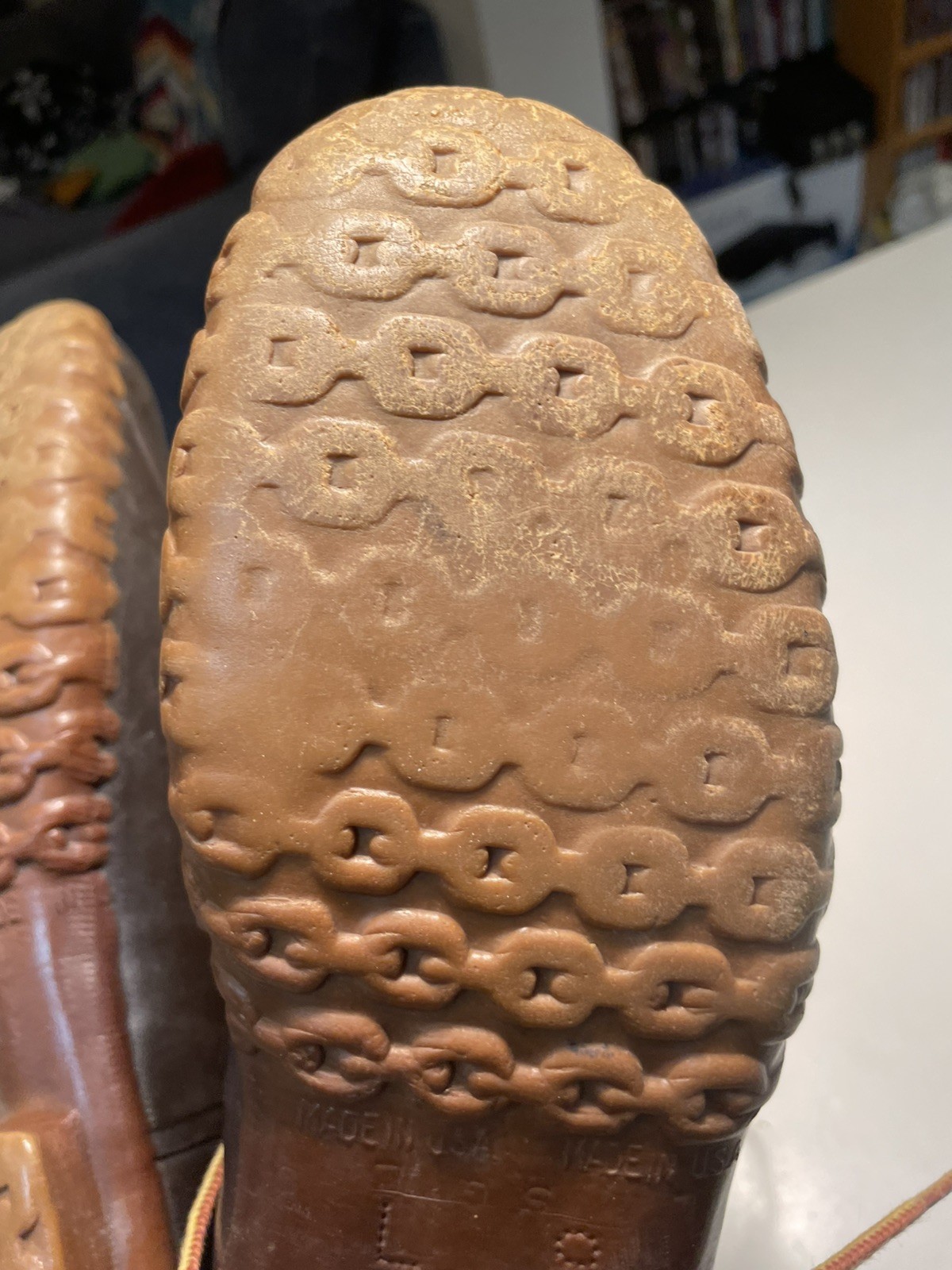 LL Bean Brown Leather Duck Boots Size 9 Women’s Maine Hunting Shoe Outdoors