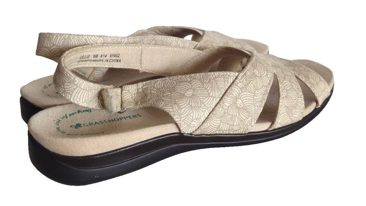 Grasshoppers Lillie Ankle Strap Comfort Purefit Sandals Size 9M NEW