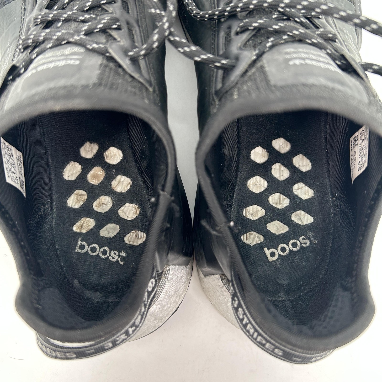 Adidas Shoes Womens Size 7.5 NMD R1 V2 Black Silver Boost Mesh Sneakers FW5449
