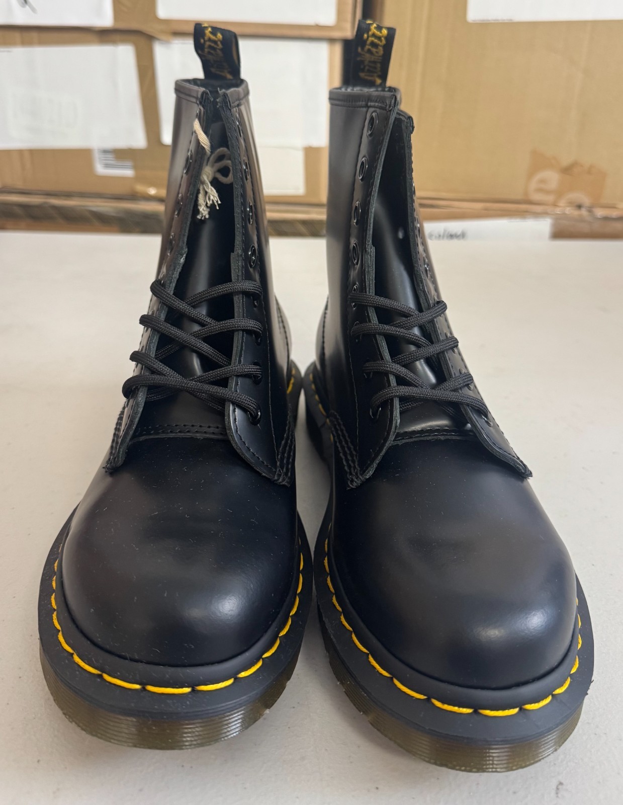 Dr. Martens Women’s 1460 Original Smooth Leather Lace Up Boots (Black / Size 6)