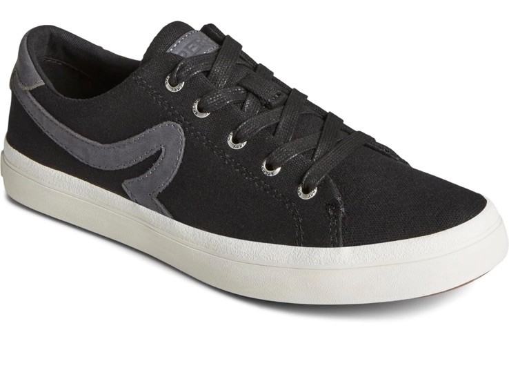 NEW IN BOX SPERRY LTT TEXTILE BLACK WOMANS SNEAKERS SIZE 5