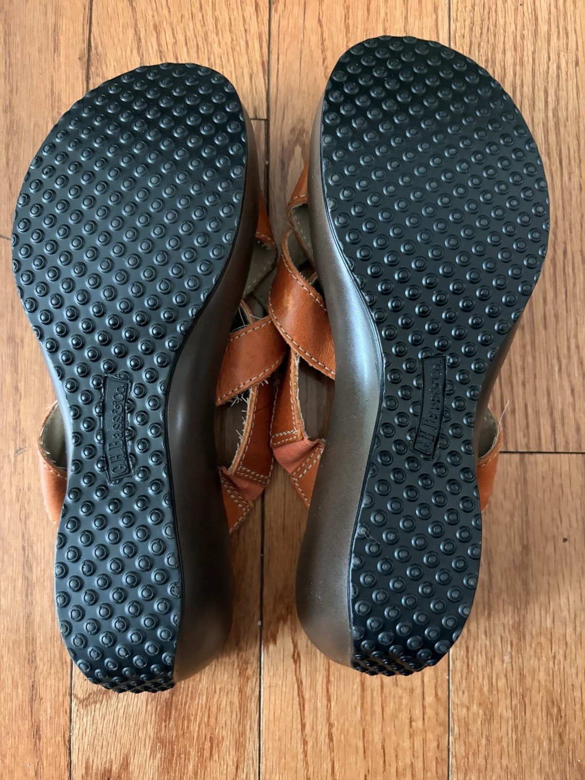 GH Bass & Co. Audriana Women’s Leather Slide Sandals Brown Size 8M