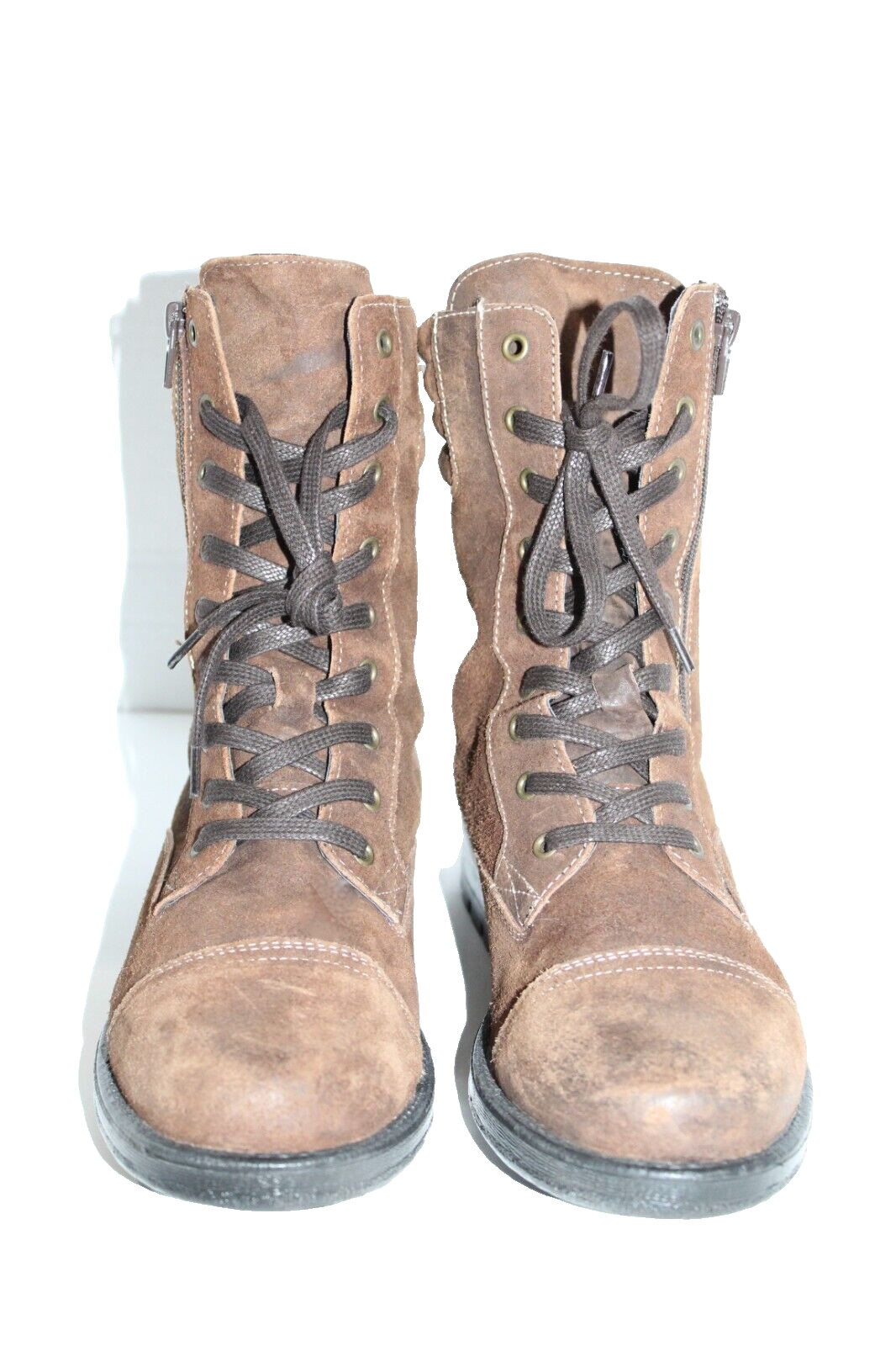 Taos Women’s Renegade Lace-Up Brown Boots Cap Toe Comfort Size EU 41 US 10-10.5
