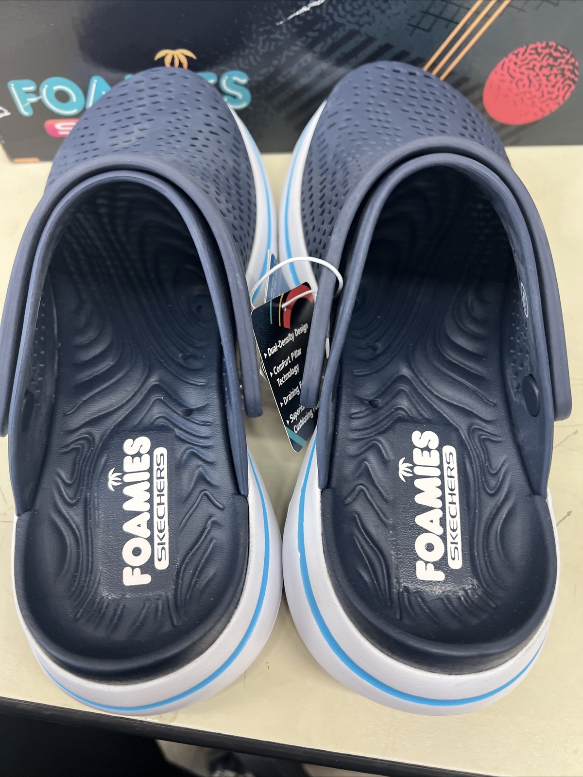 Skechers Go Walk 5 Astonished Foamies Womens Size 6 Clog 111103 Navy Blue