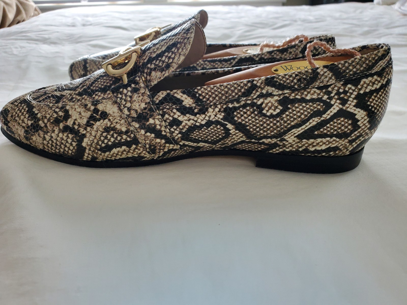 Cole Haan Grand Series Loafers Women 8.5B Multi Snake Print Embossed Leather EUC