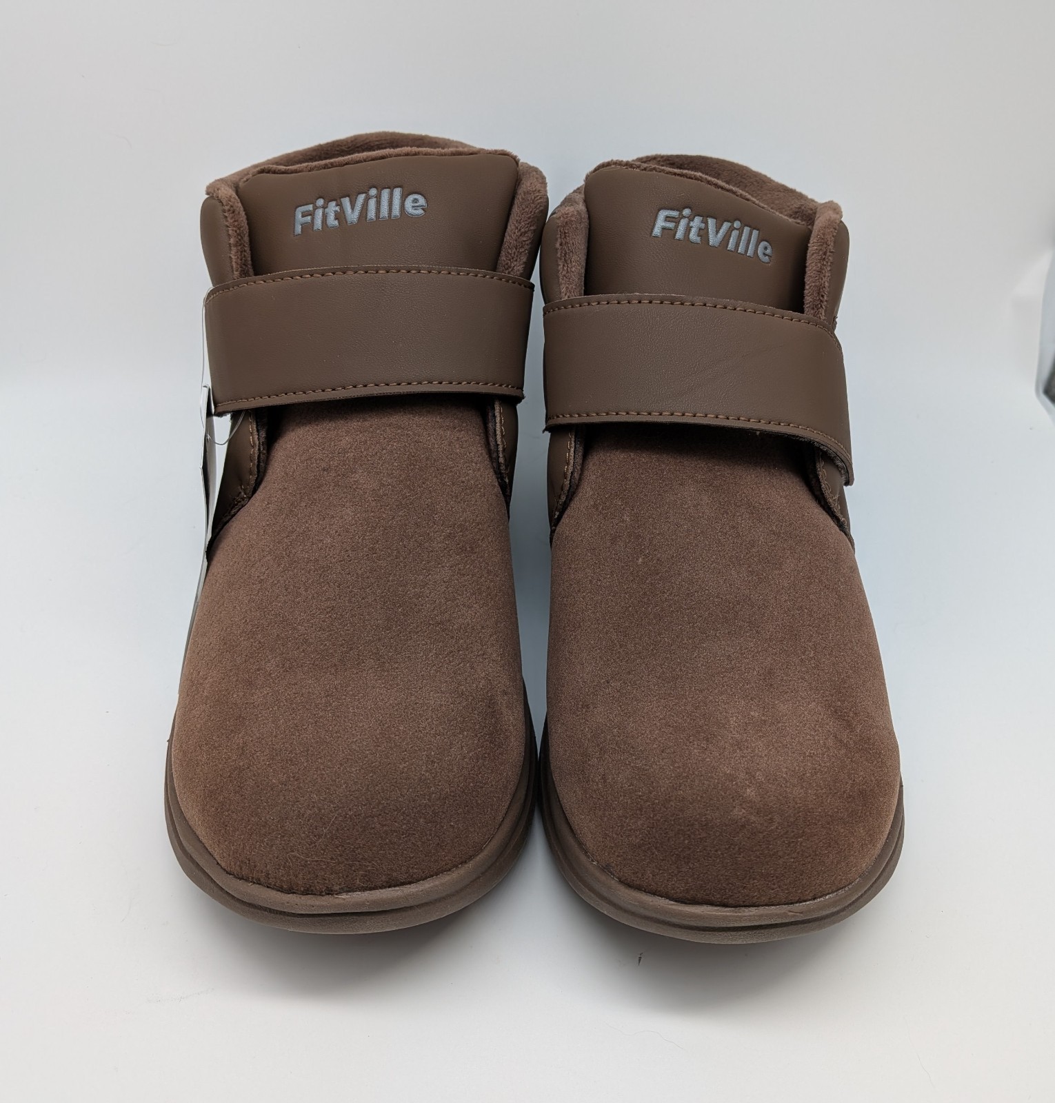 Fitville Diabetic Comfort Boots Brown CozyCore Support Shoes Women’s 10EW