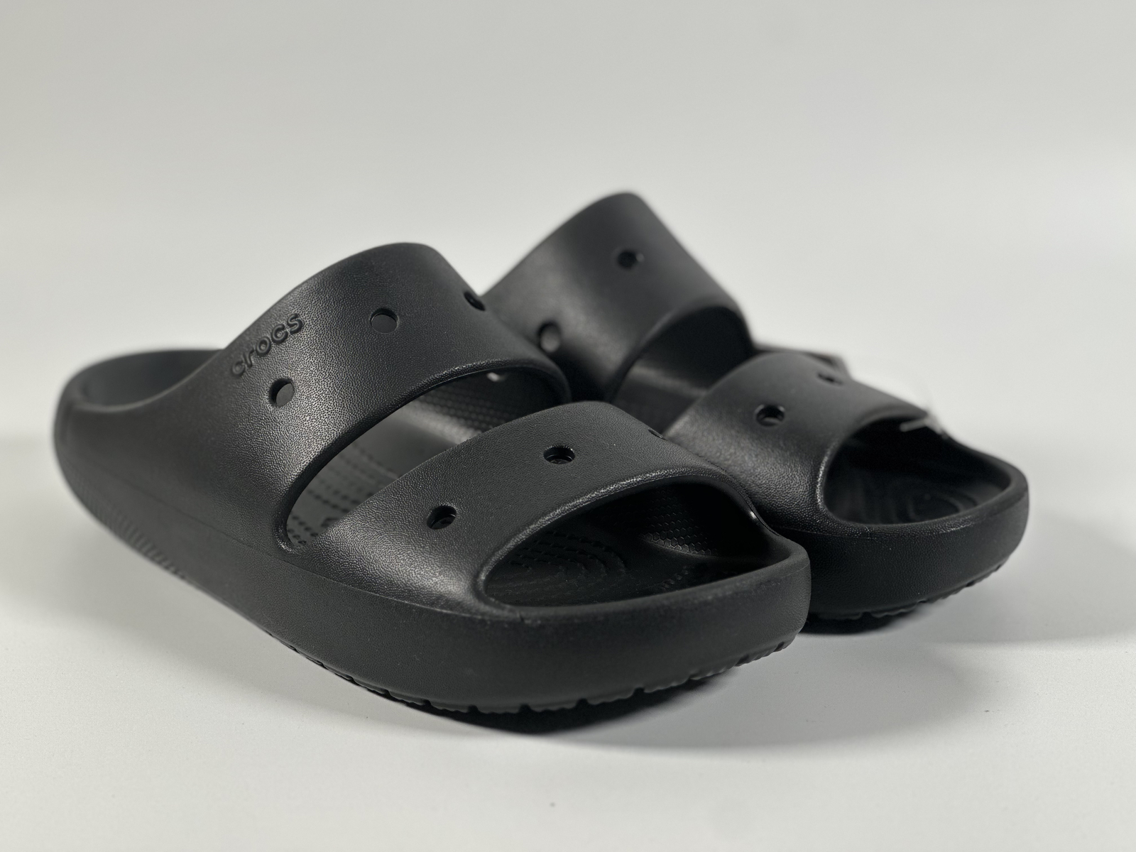 Crocs Adult Unisex Classic Two-Strap Slide Sandals – Black