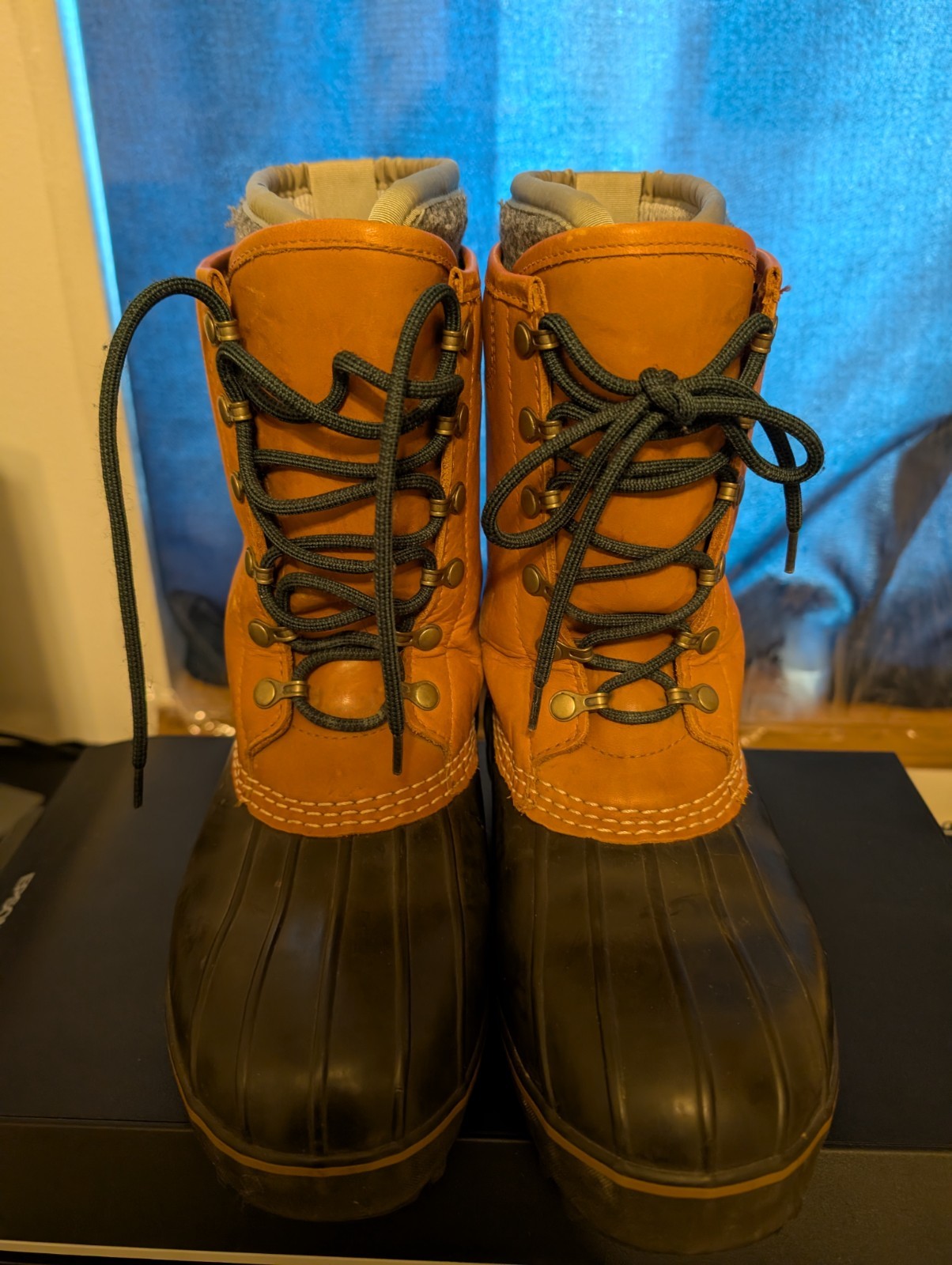 L.L. Bean Maine Pac Boot Brown Leather Wool Lined Mens 5.5-6 / Womens 7-7.5