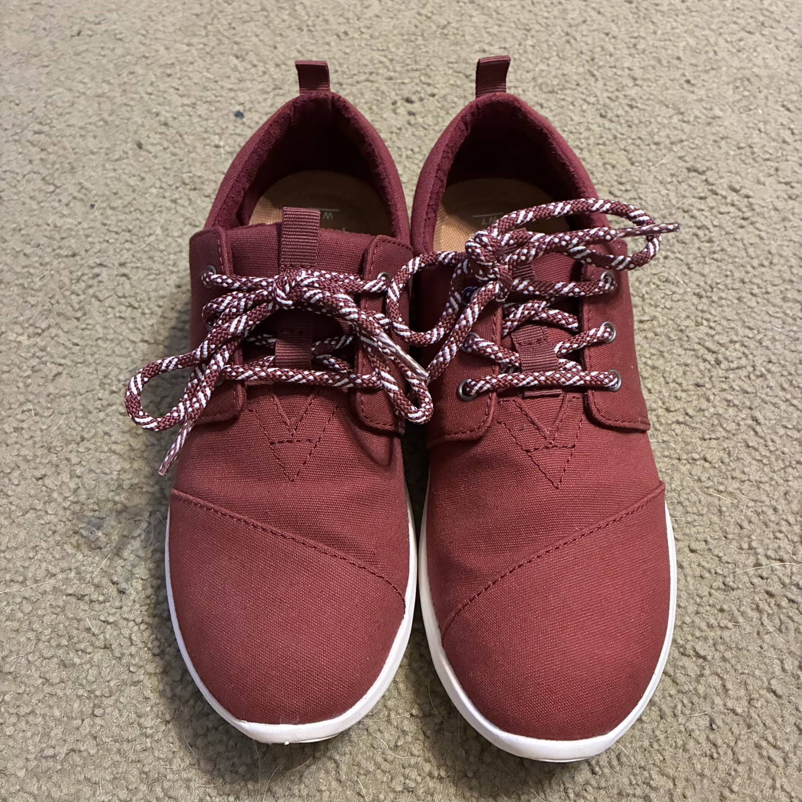 TOMS Del Rey Lace Up Women’s Size 7 Sneakers Casual Walking Tennis Shoes