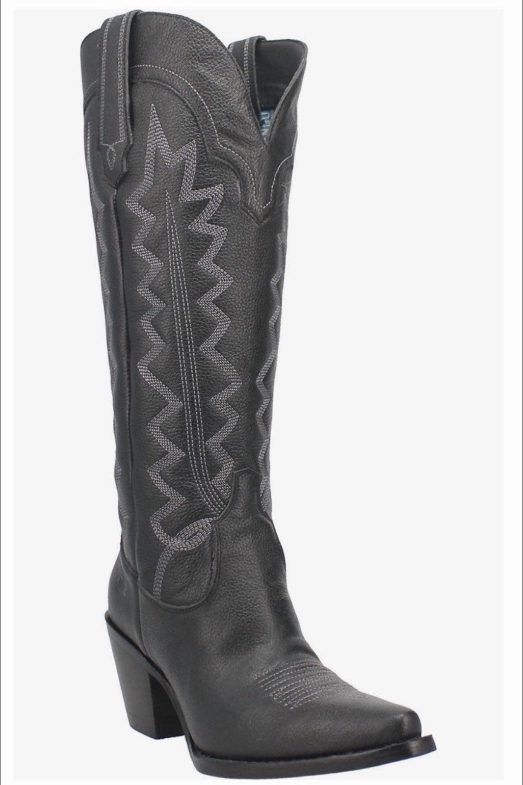 Knee High Black Cowboy Boots