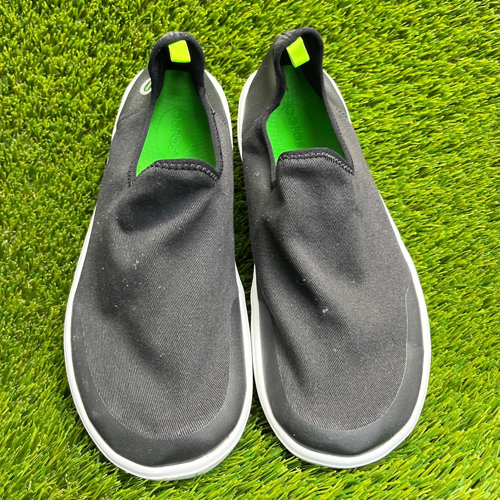 OOFOS OOmg eeZee Low Womens Size 11 Black Casual Walking Slip On Recovery Shoes
