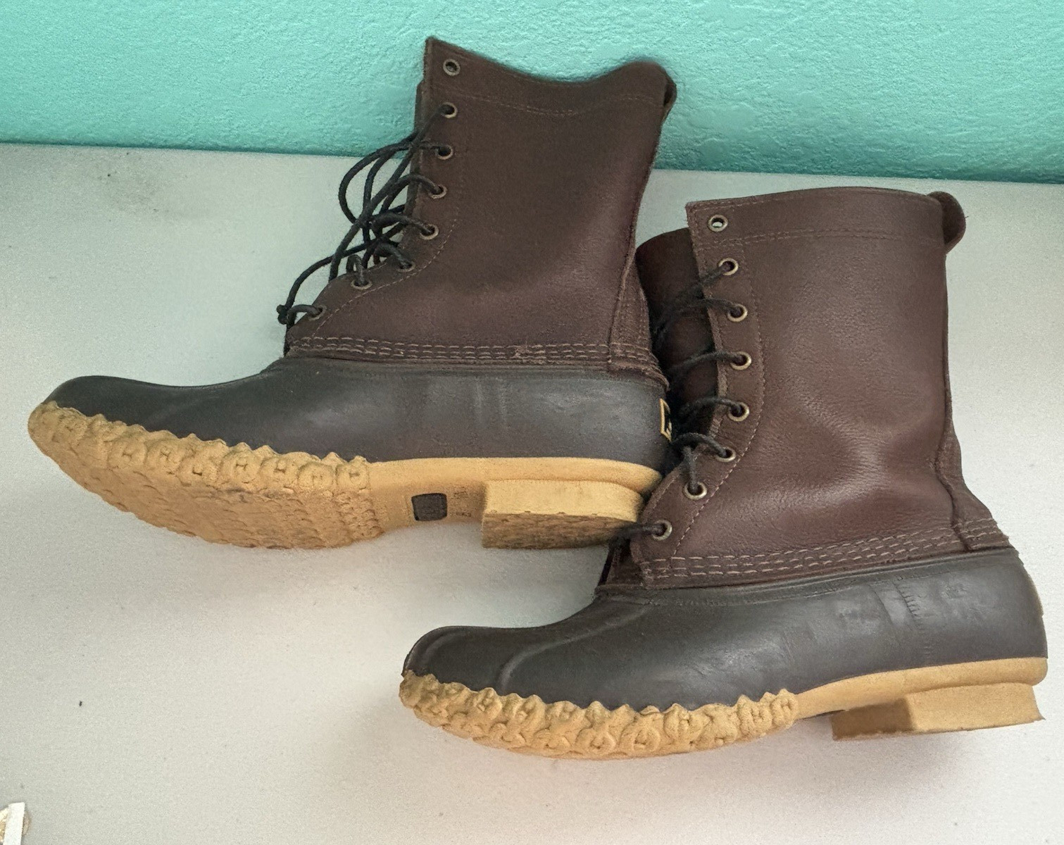 LL Bean Vtg Women’s Unlined Maine Hunting Duck Boots Lace Up Size 8