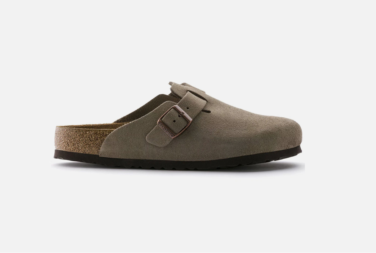 New w/box Birkenstock Boston Soft Footbed Suede Leather Unisex Shoes Slip-Ons