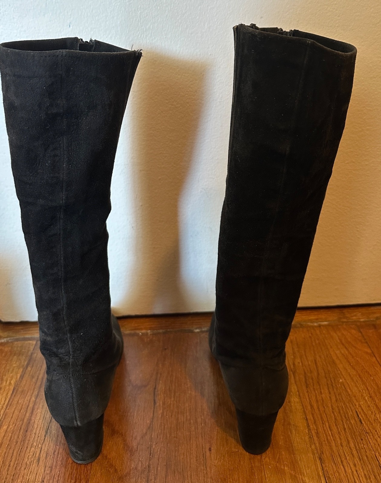 Vintage 1960s 1970s Golo Black Suede Super soft boots 5.5 Tall