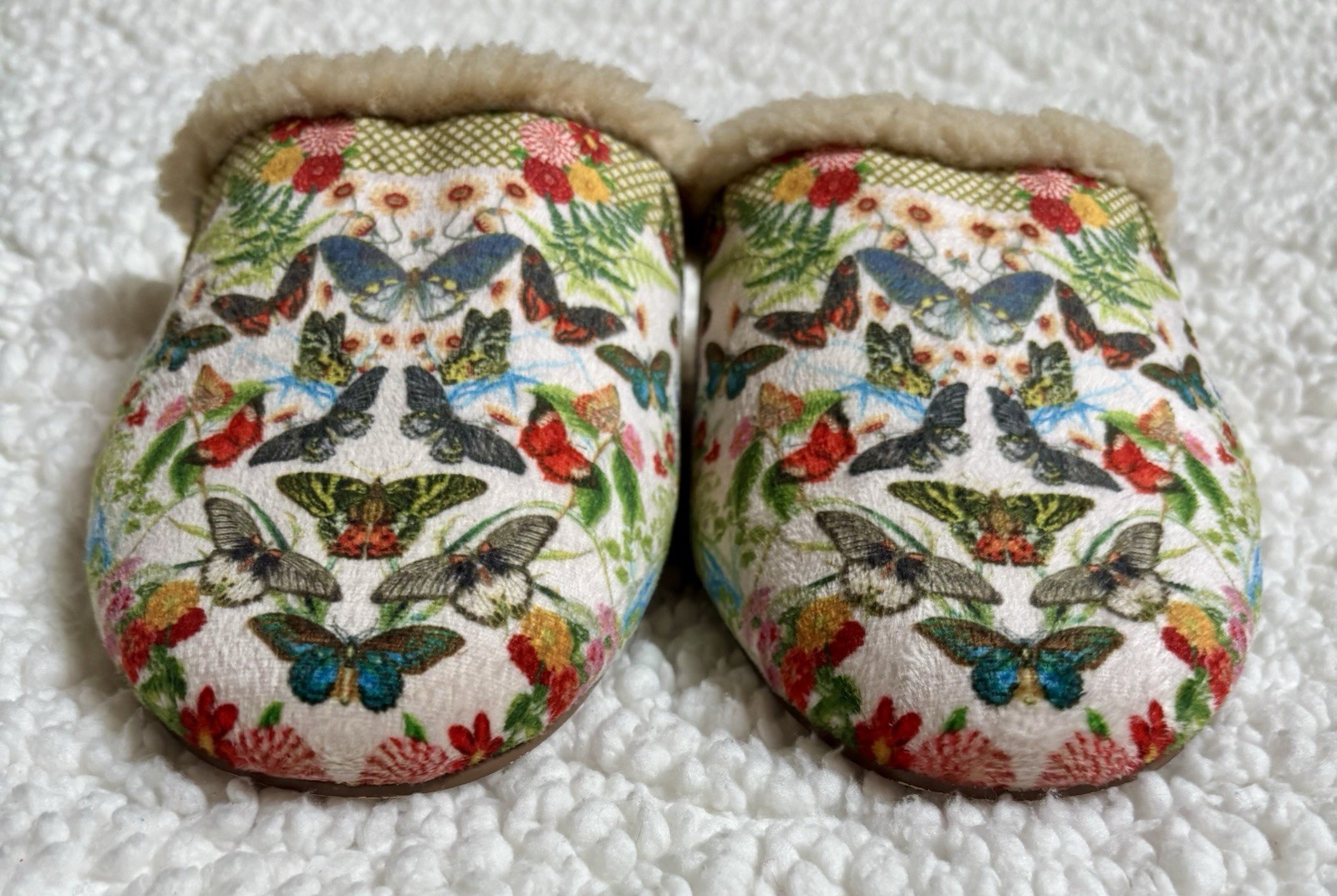 Johnny Was Indi house Slipper Size 7 Butterfly Floral