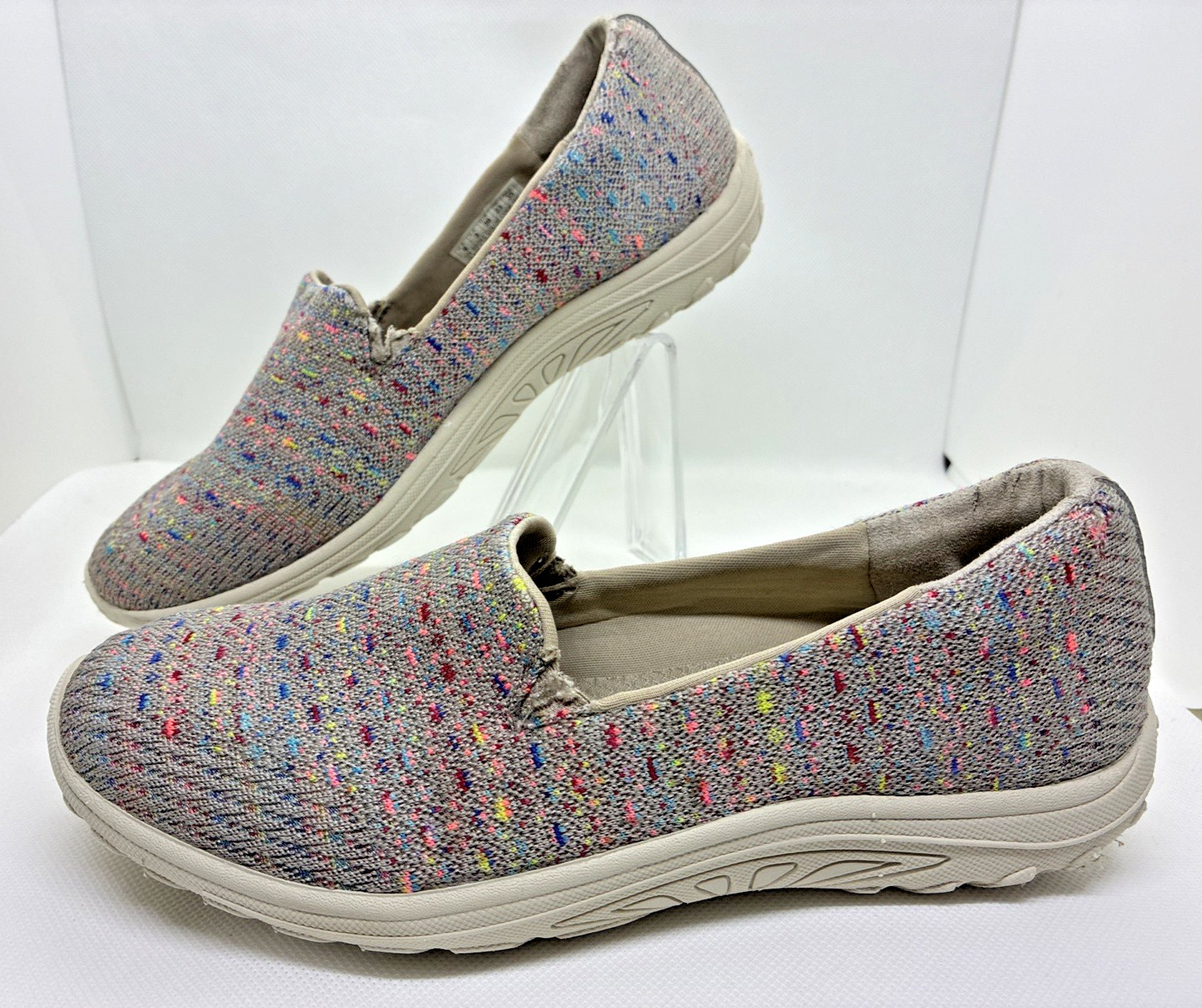 Skechers Slip on Casual Comfort Raggae Fest Wicker Sz 6 Beach Weekend Travel