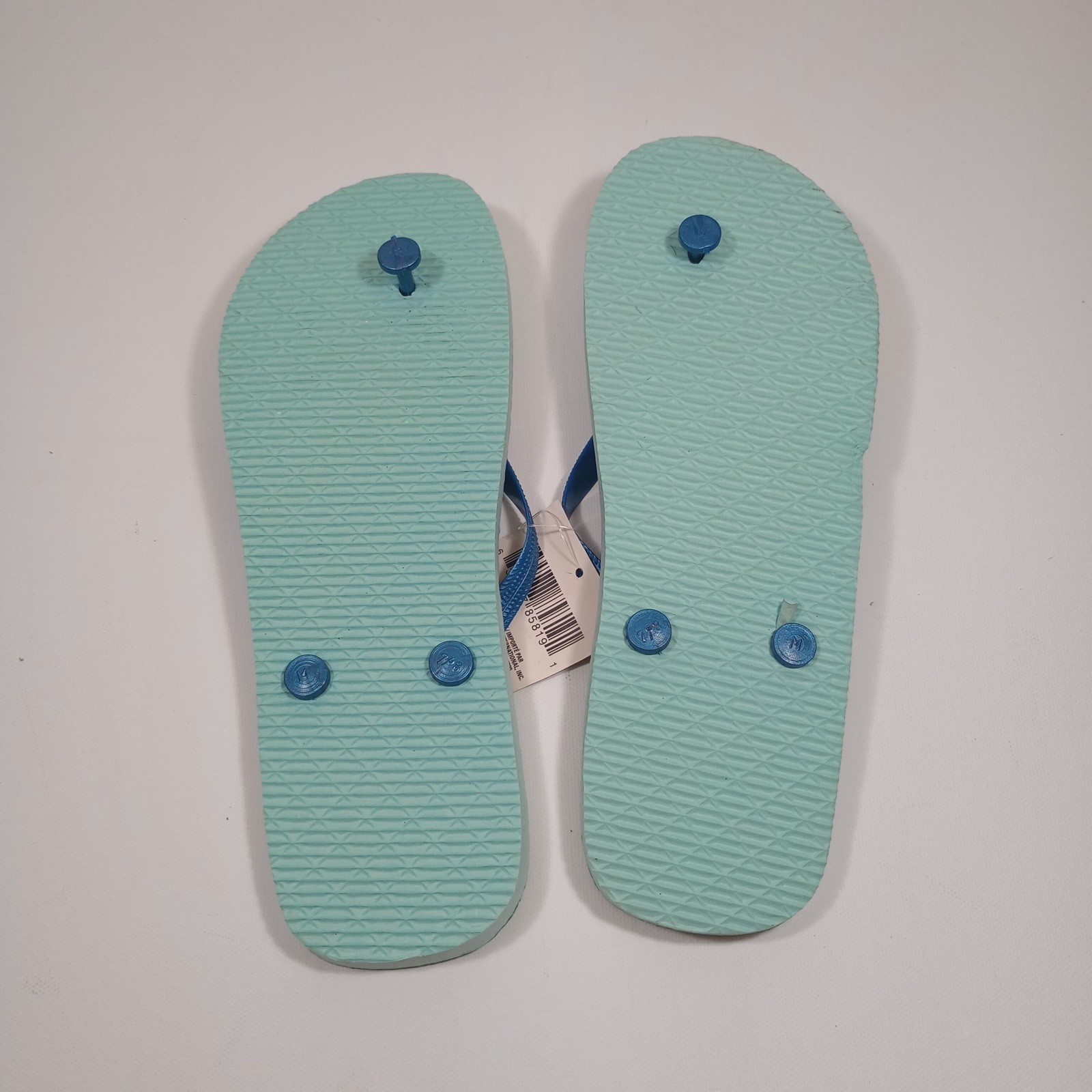 NWT Juncture Womens Flip Flops Sandals M 7/8 Seas The Day Teal Starfish Beach