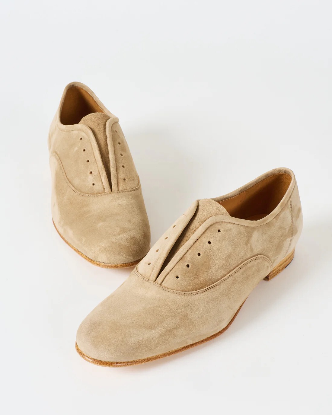 $700 Pedro Garcia Gerti Water-Resistant Oxford Truffle Bessie Suede 37.5 (MG5)