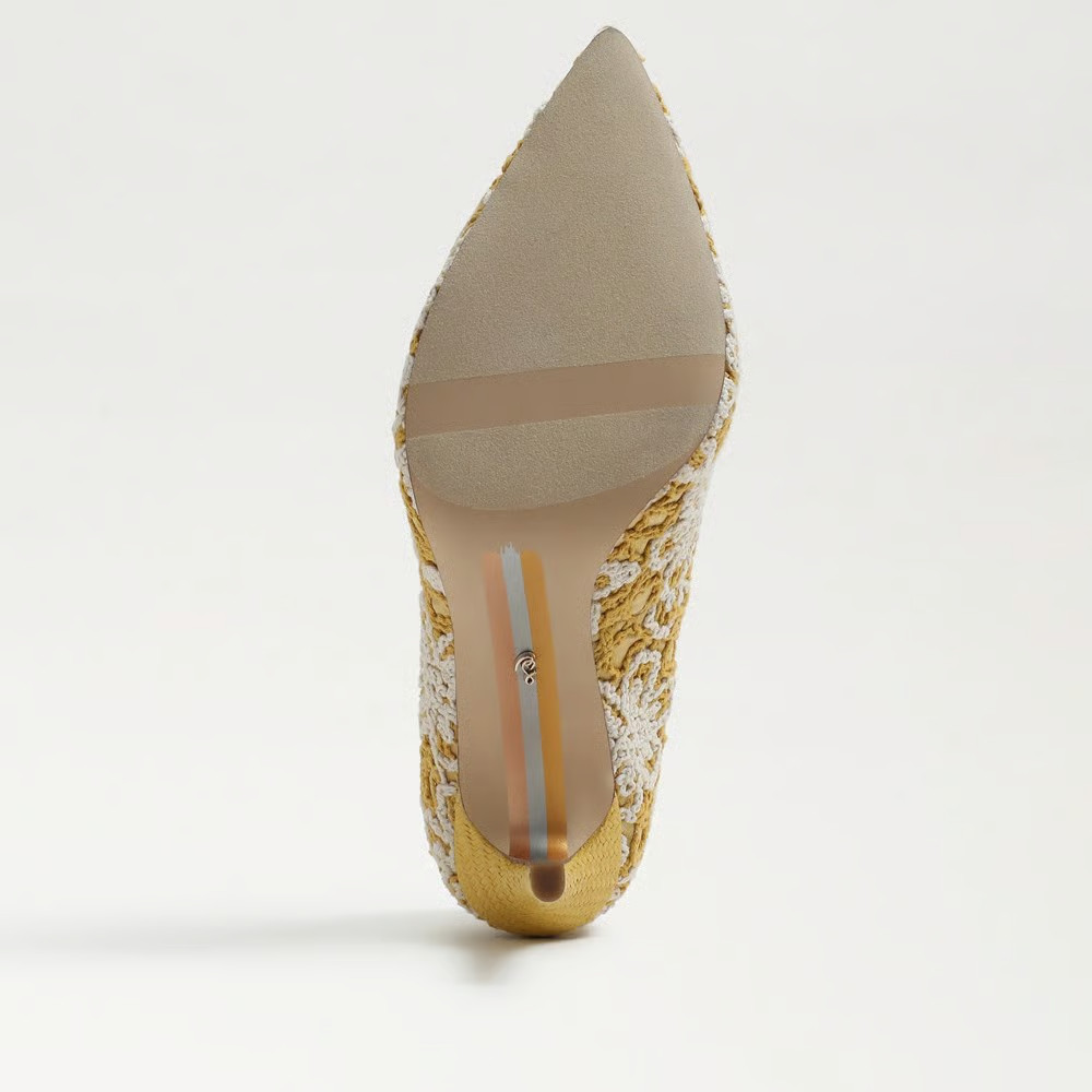 Sam Edelman Hazel Stiletto Pumps Desert Sun Ivory 8.5M