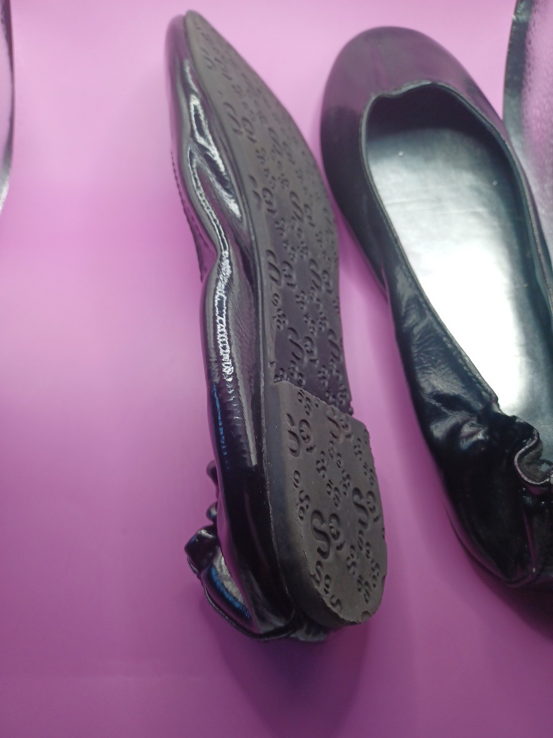SO Memory Foam Black Ballet Flats Womens Size 8 M