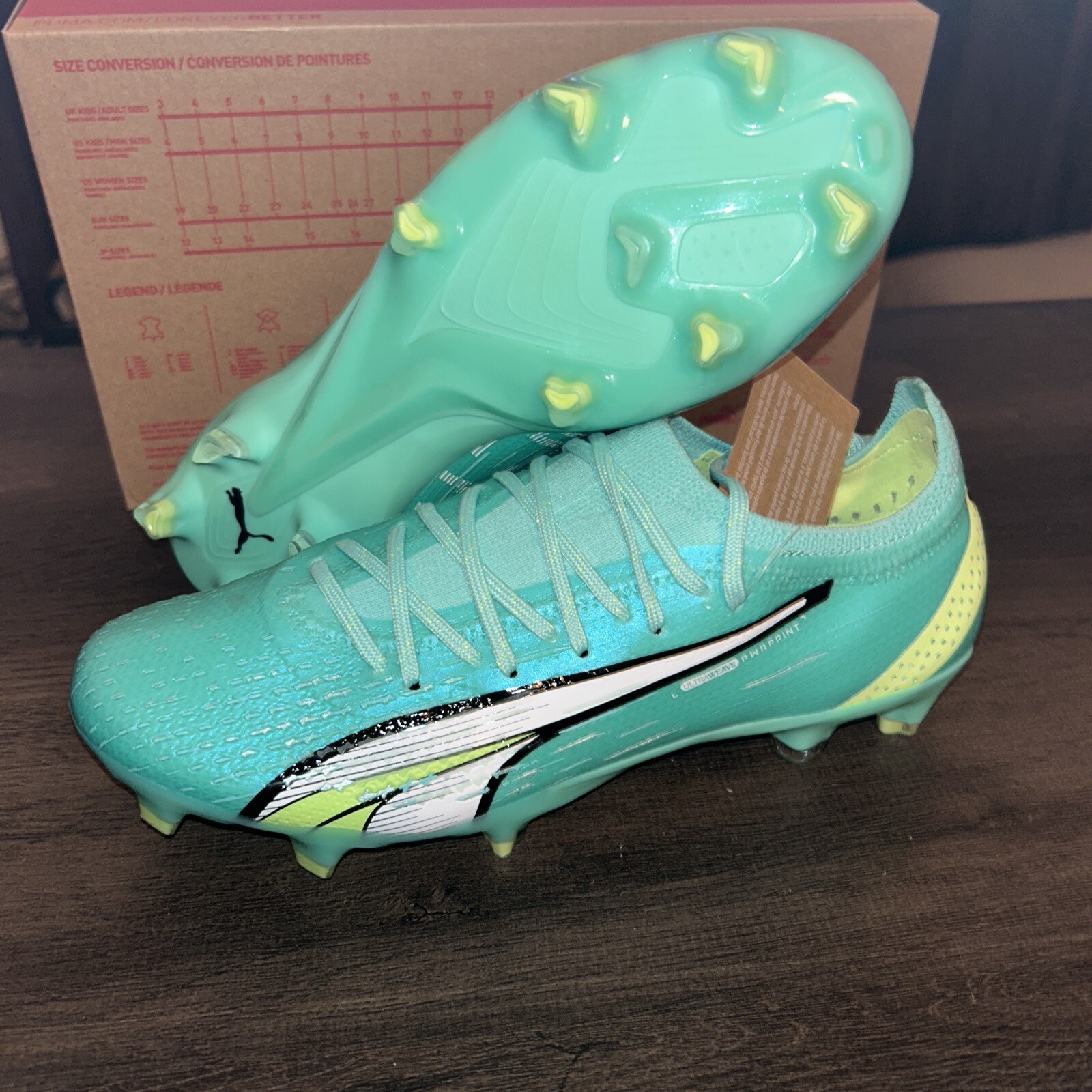 🔥NEW W SZ 6 Puma Ultra Ultimate Firm GroundAg Soccer Womens Green MSRP $220