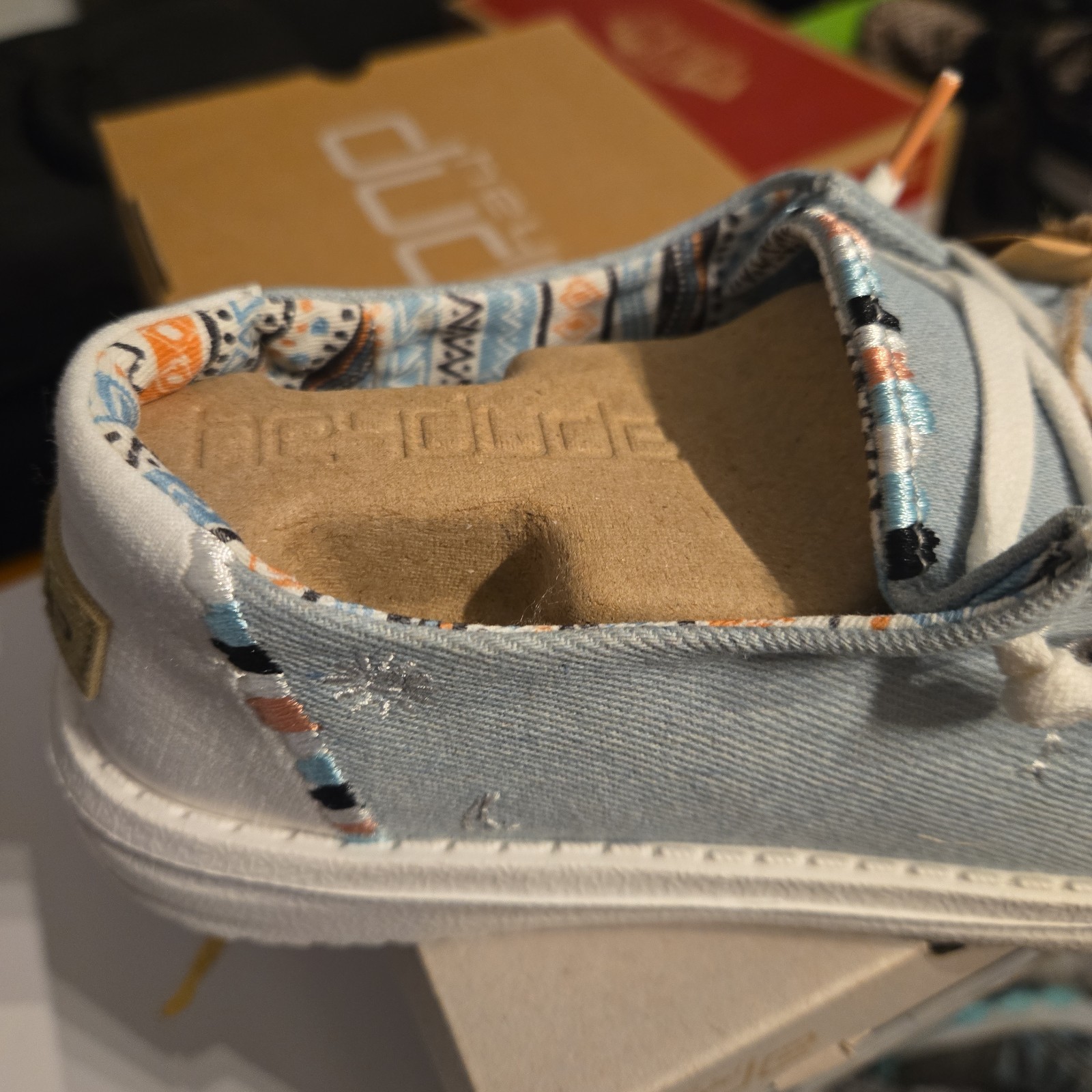 Hey Dude Wendy Boho Light Denim US Women’s 5 – EU 36 New W Box
