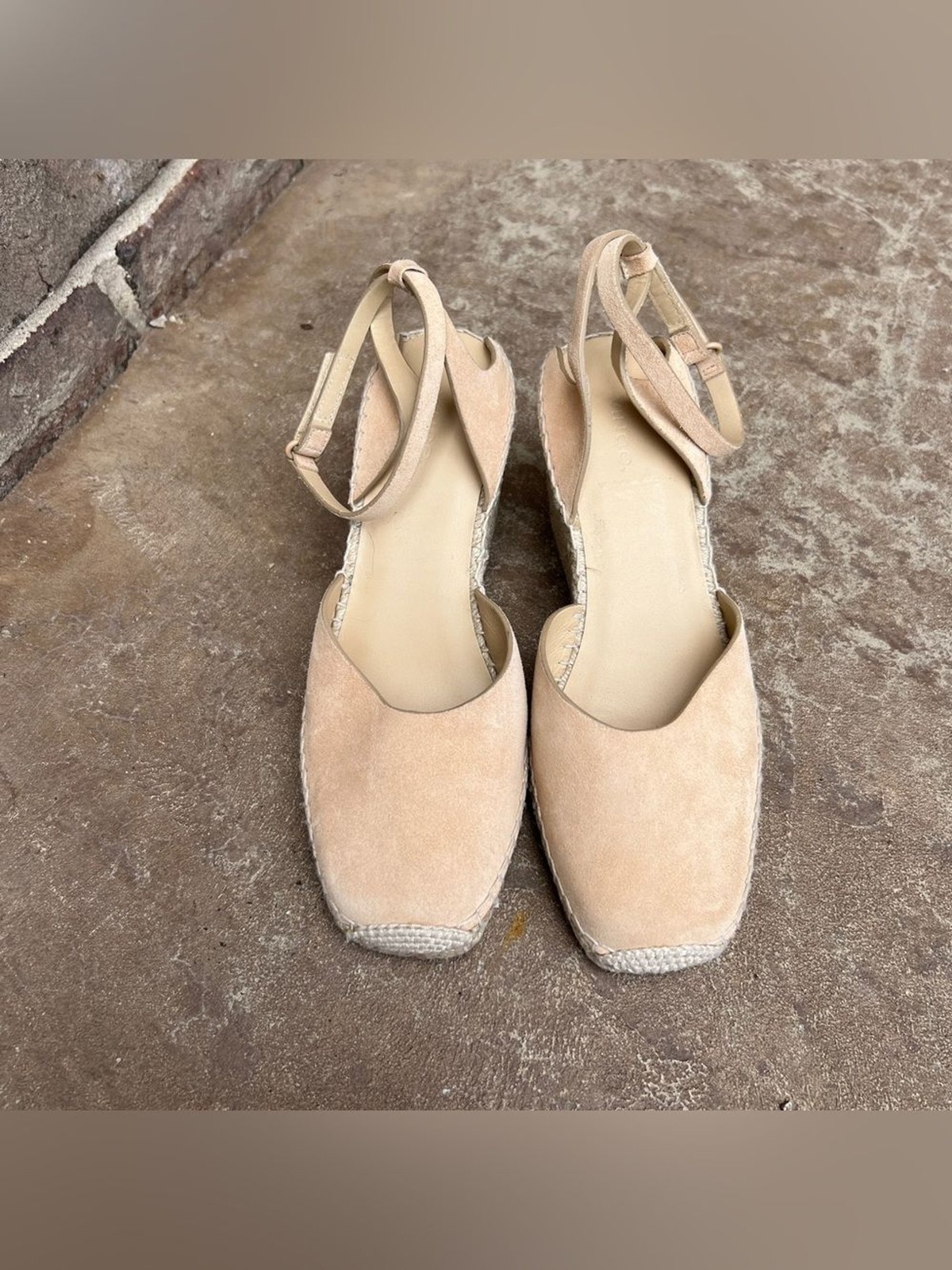 NEW Vince Cecilia Ankle Strap Espadrille Wedge Suede Sz 9