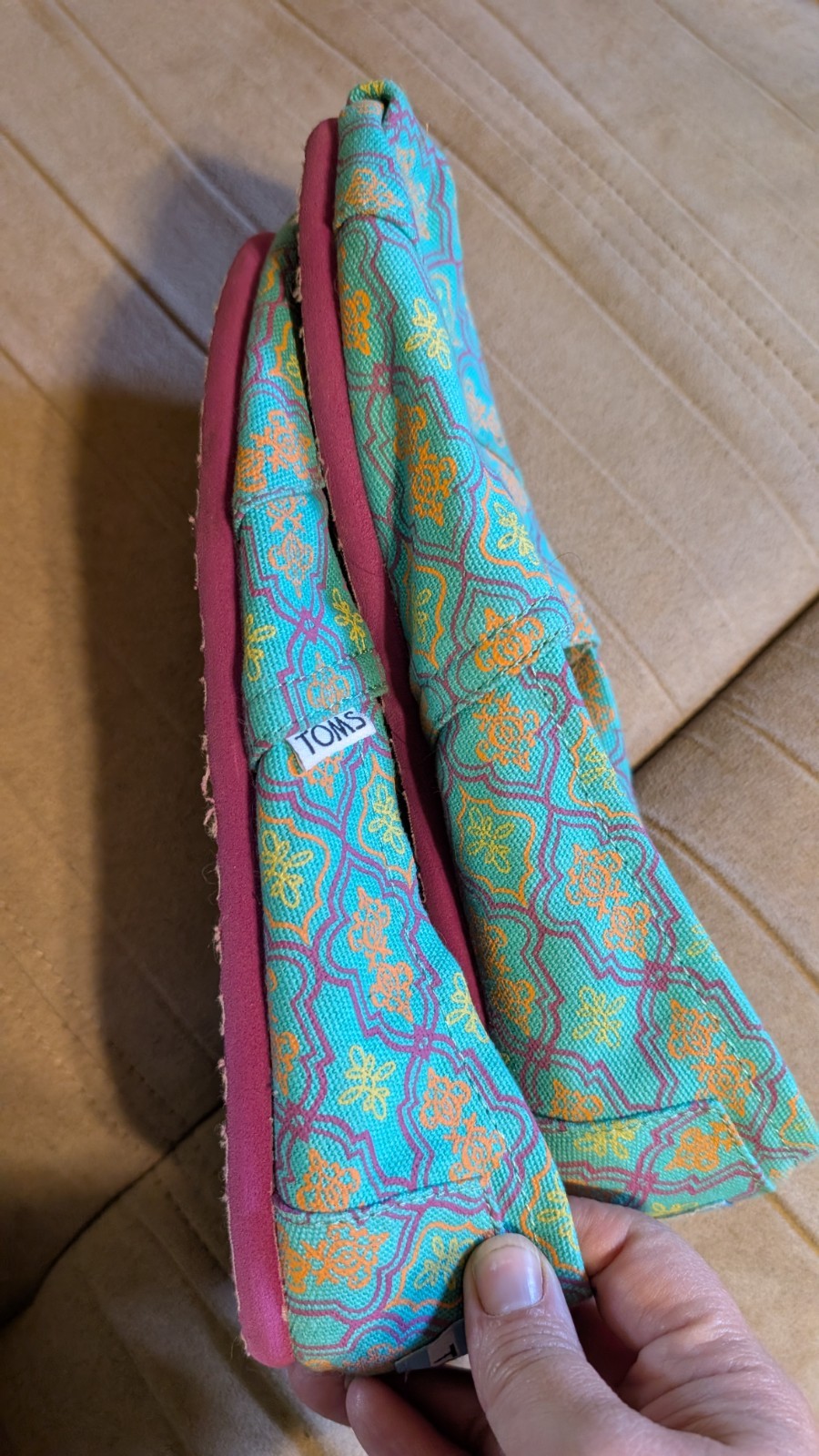 Tom’s Alpargata Canvas Women’s Classics Classic Geometric Moroccan Print Size 8