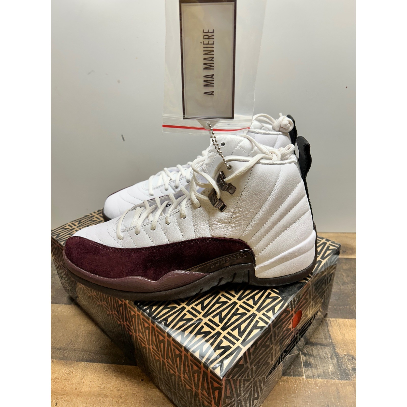 Jordan 12 Retro SP A Ma Maniére Burgundy Crush White DV0702 110 Women 8.5 Men 7