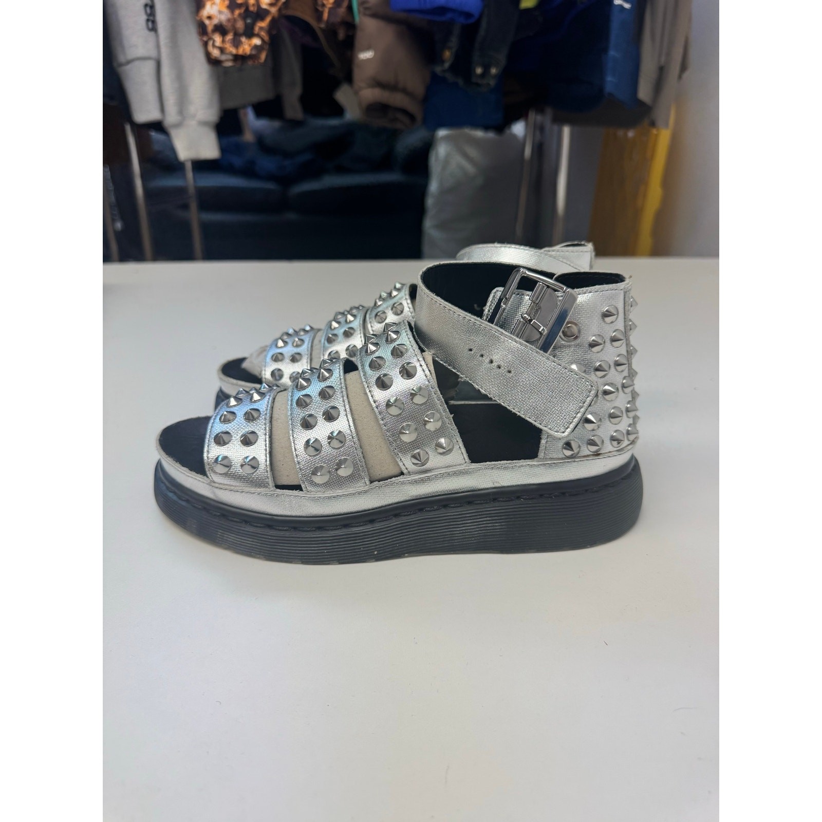 Dr Martens Liza clarissa leather platform studded sandals