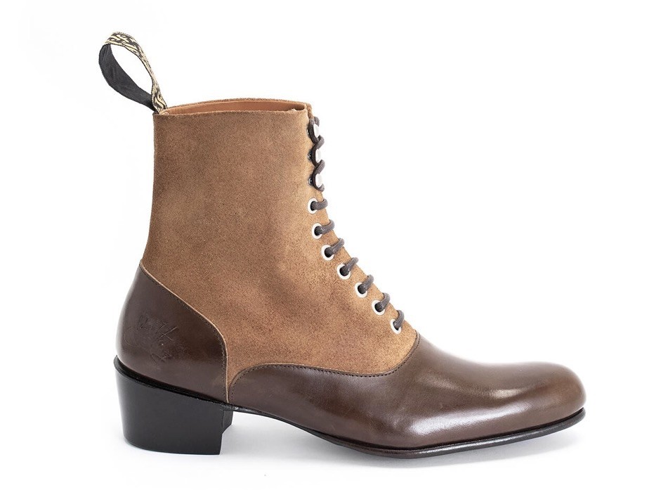 Fluevog EXCELLENT Fox & Fluevog Eugene posh leather/suede lace-up boot -W10/M8