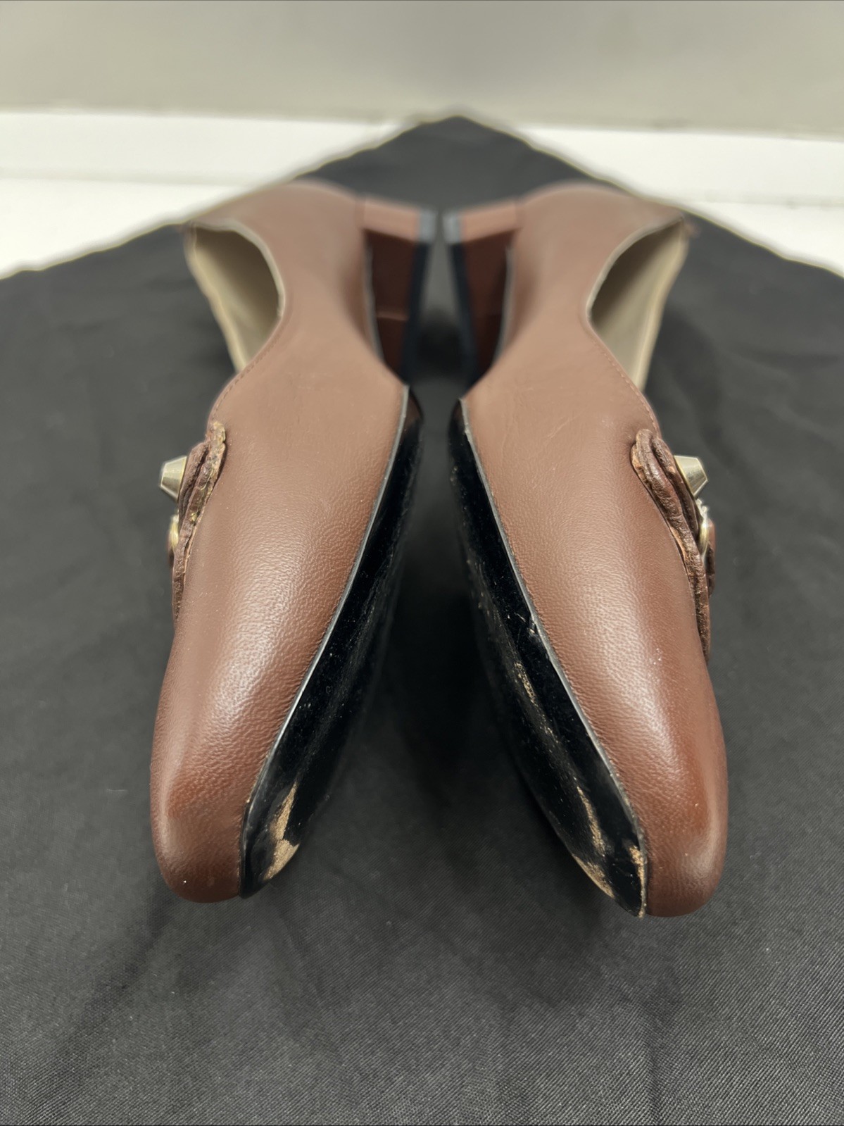Balenciaga City 41 Ballet Low Pumps Studded Mules Slip On Smoking Loafers Mules