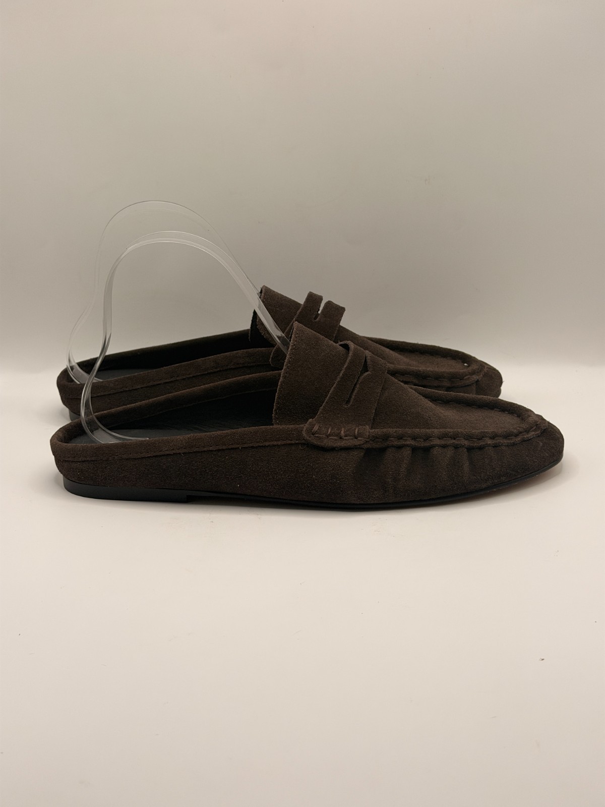 Steve Madden Womens Rafe Chocolate Brown Suede Loafer Sz 11