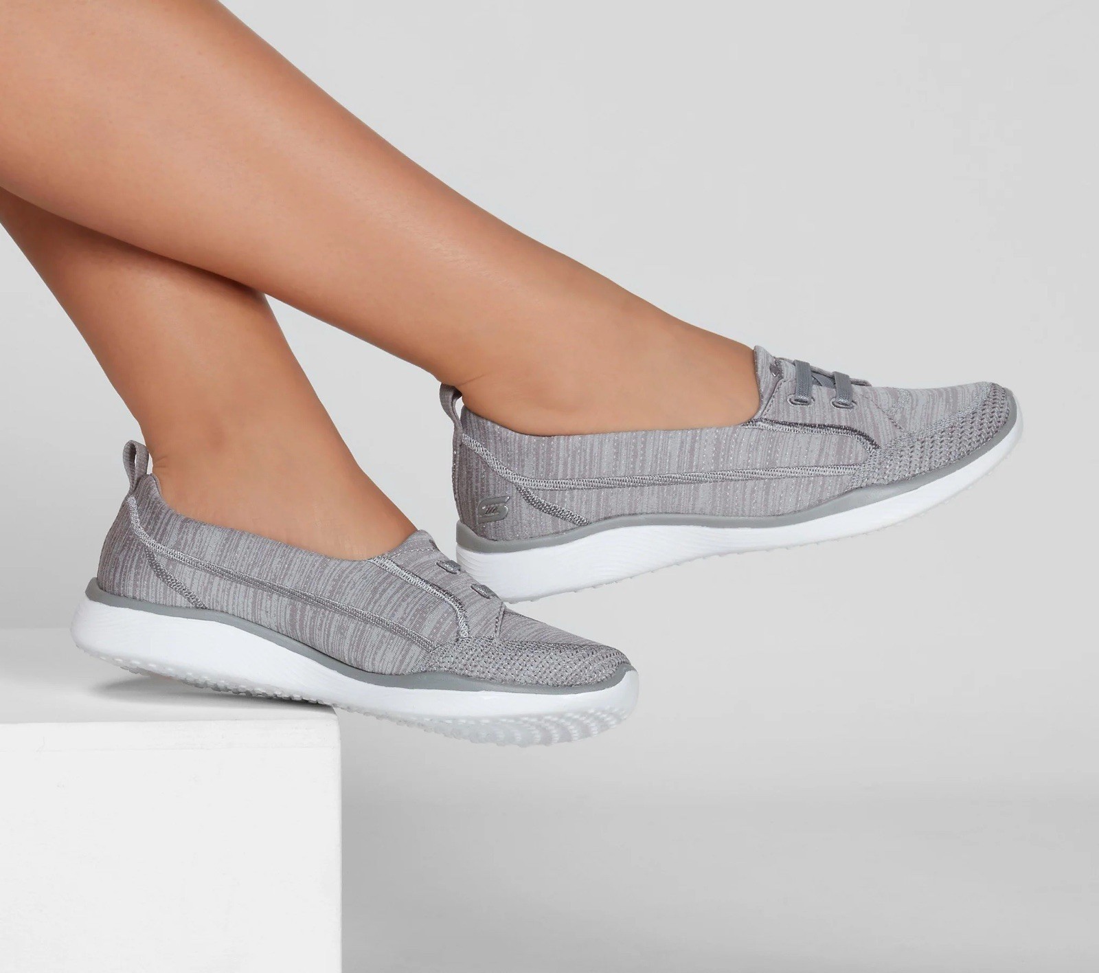 Skechers Hands Free Slip-Ins On-The-GO Flex Womens 8.5 Wide Grey Shoes
