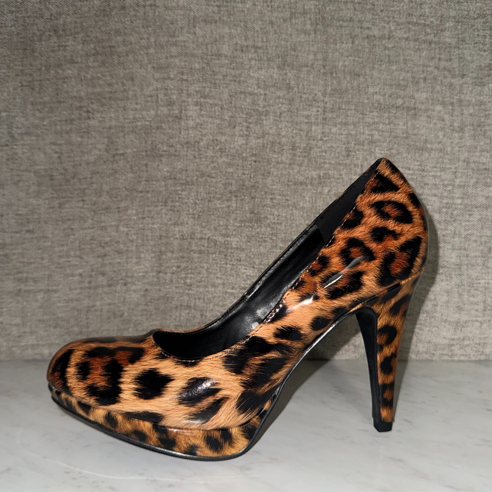 Worthington Animal Print Leopard Stiletto Pump Heel Career Chic Womens Size 7