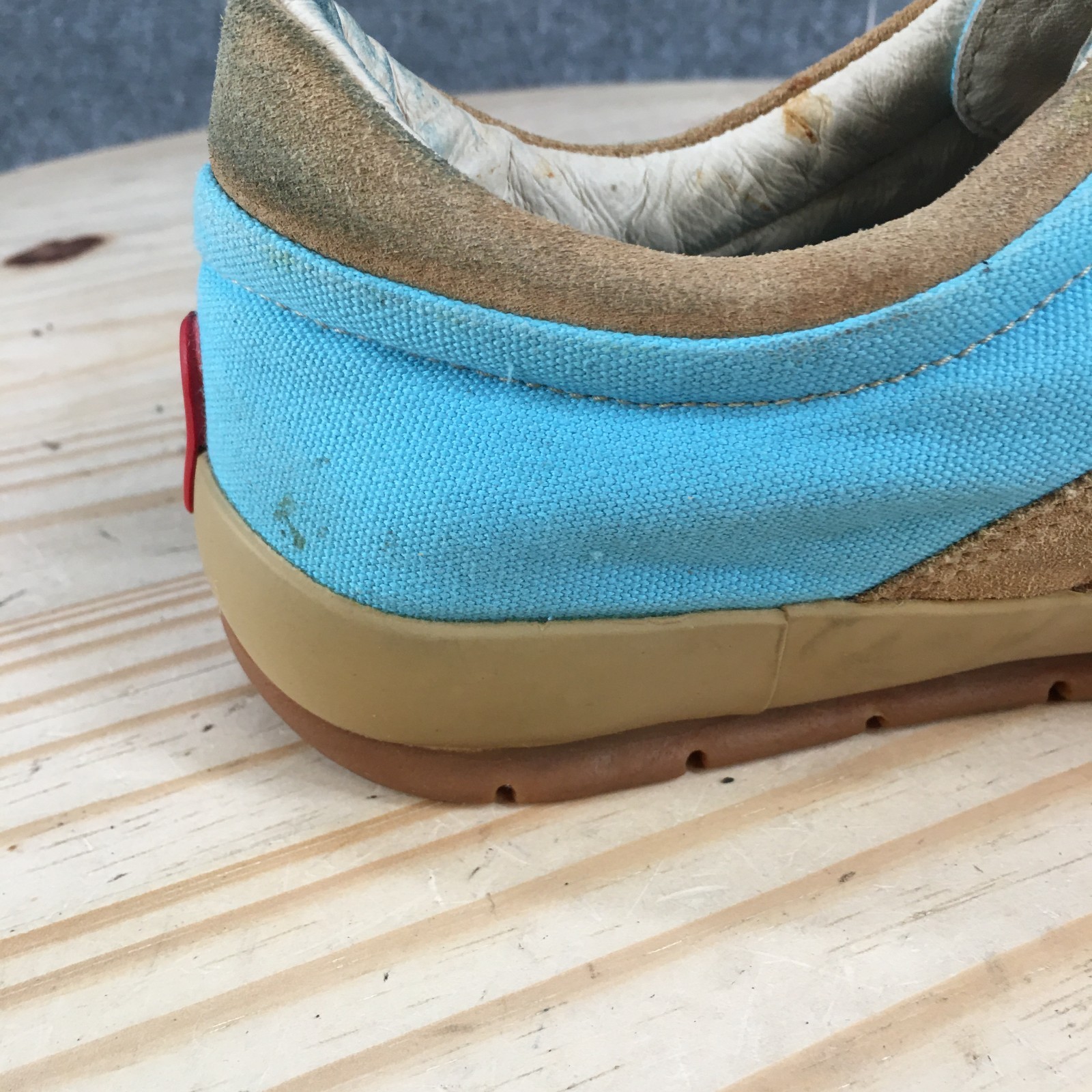 Wolky Sneaker Shoes Womens 41 Comfort Lace Up Round Toe Low Suede Tan Blue