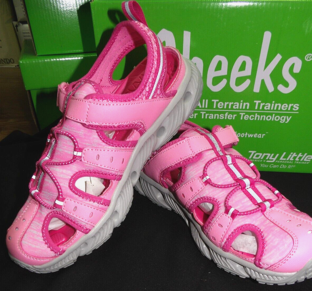 Cheeks Tony Little NEW Size 6M All Terrain Trainer Shoe Pink Lightweight Slide