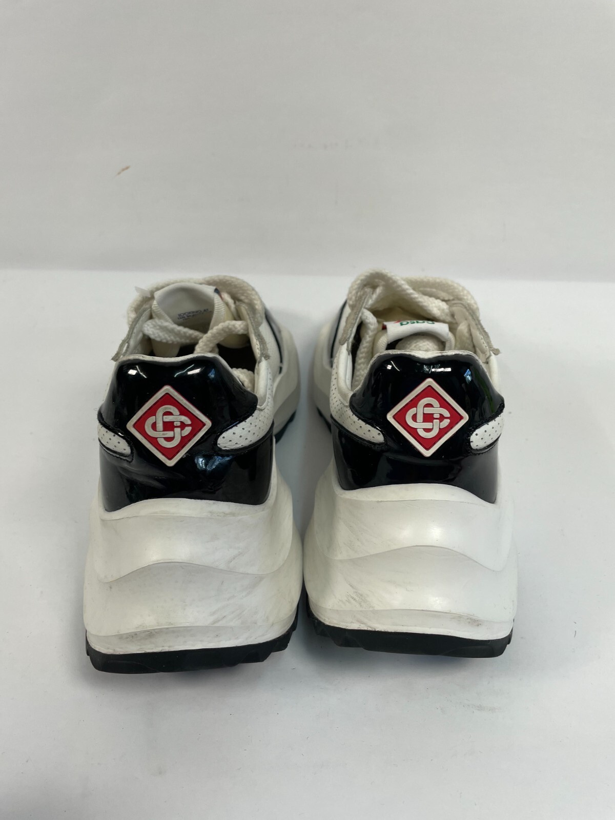 Casablanca Atlantis Sneakers Womens White Leather Low Trainers Breathable Sz 7.5