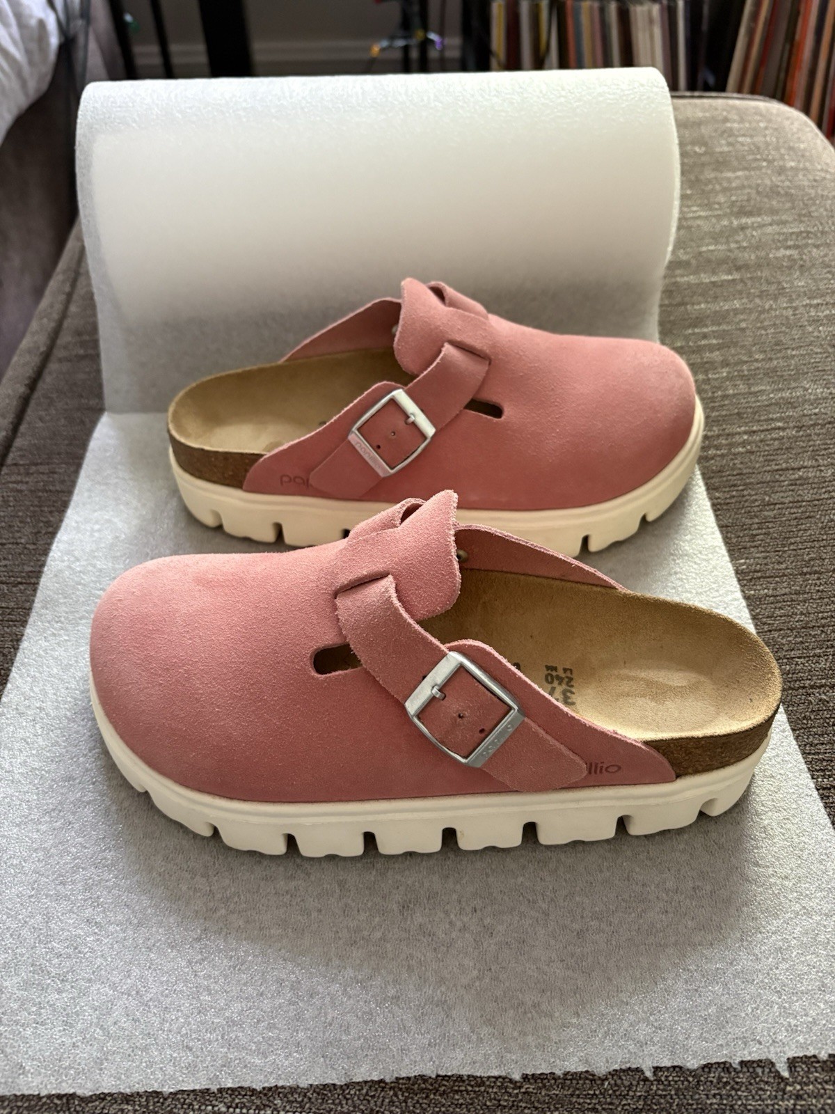 Birkenstock Papillio Boston Chunky Pink Suede Clog EU 37 US 6-6.5