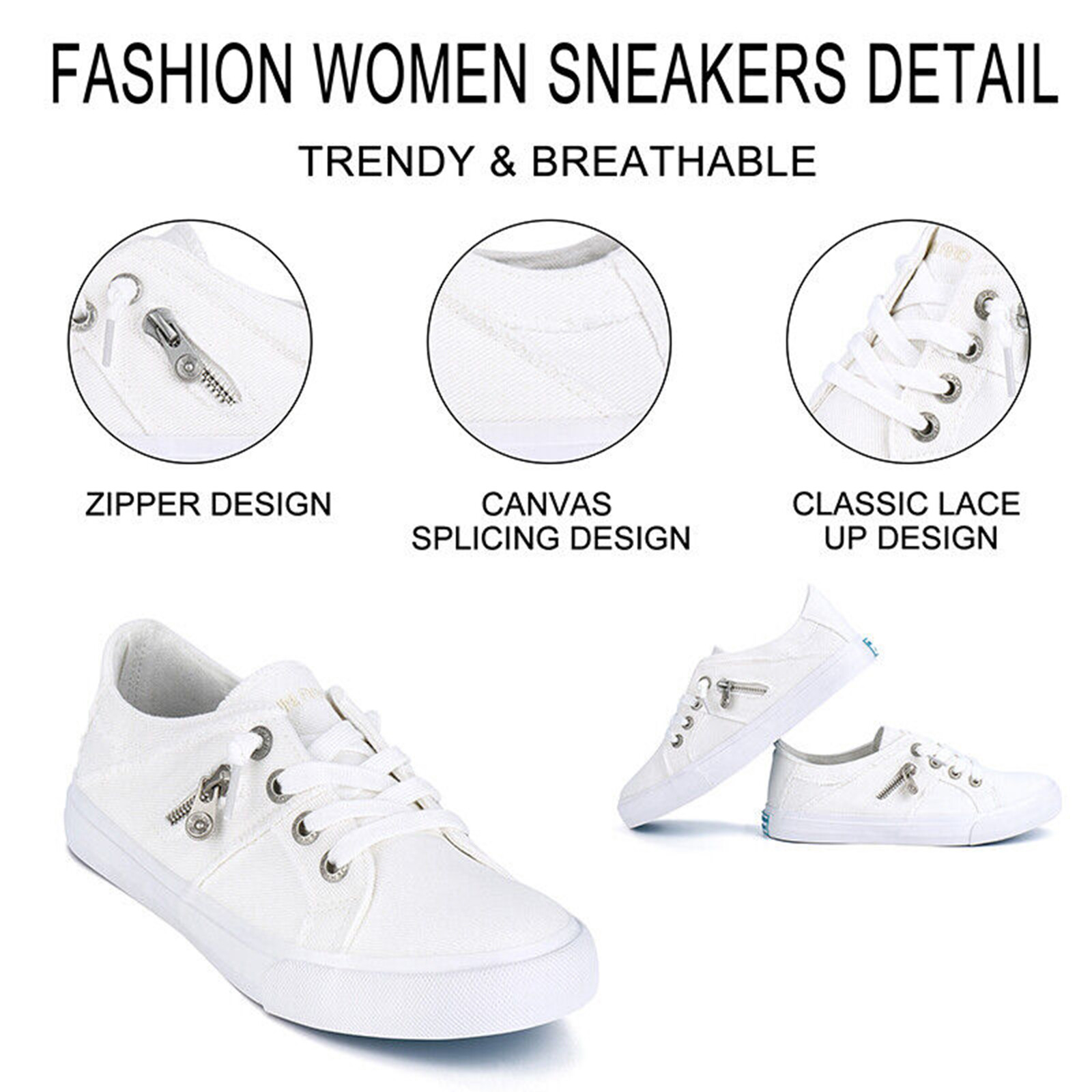 Women Fashion Sneakers Tennis Shoes Classic Lace Up Casual Travel Walking Shoes