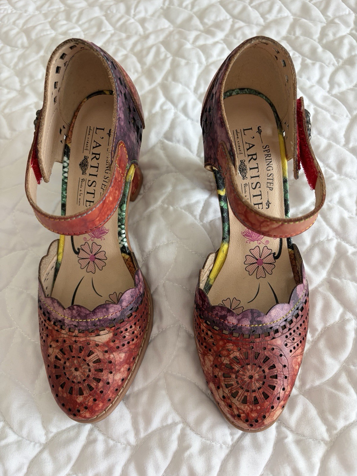 L’Artiste by Spring Step Women’s Luxe Leather Pumps Multicolor in Size 5