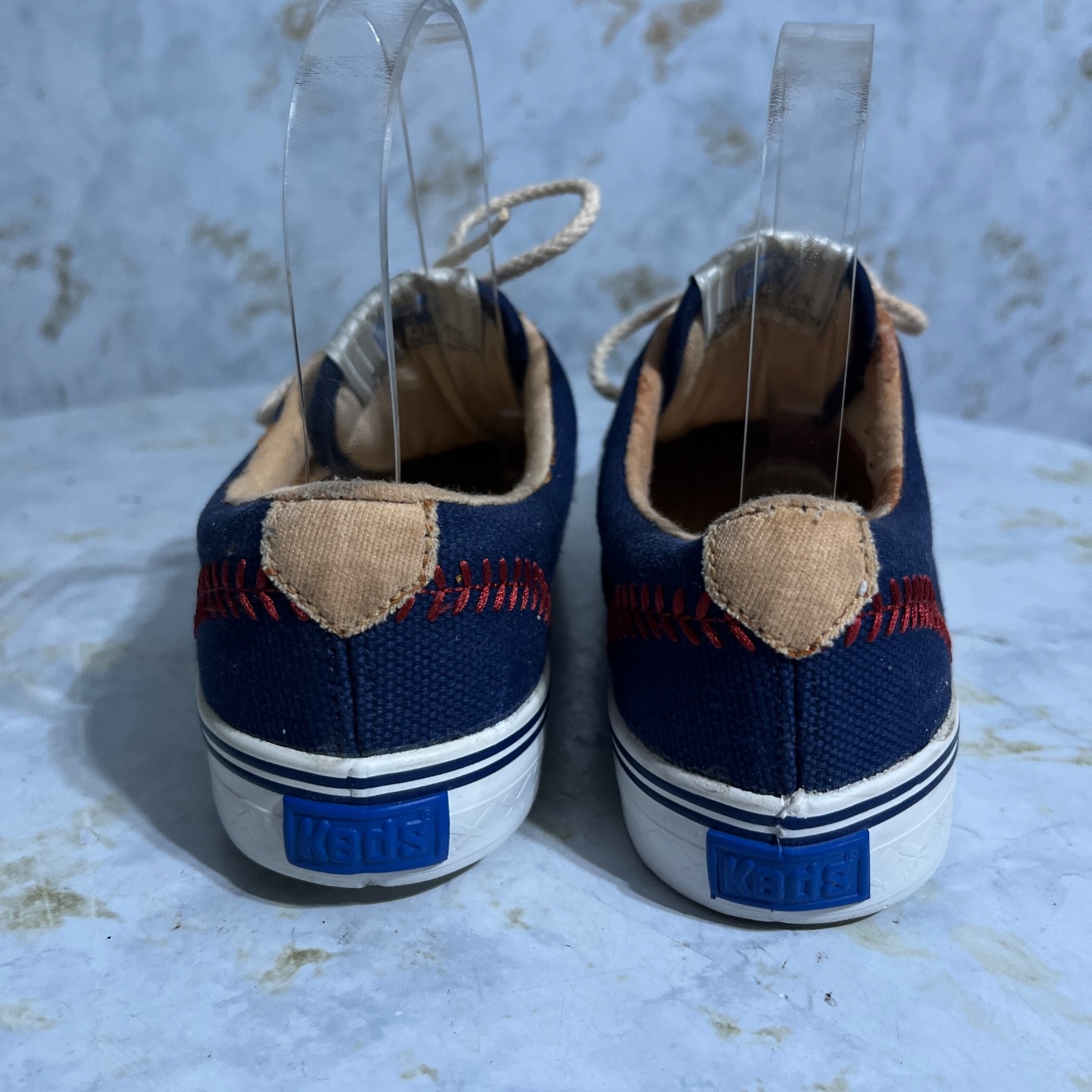VTG Keds Baseball Women’s Size 7 Shoes Blue Red Casual Low Top Trainer Sneakers