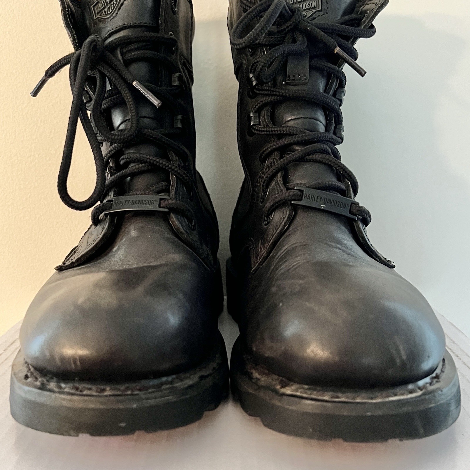 Harley Davidson Jenell Black Leather riding Boots D87031 Waterproof Women’s 8.5
