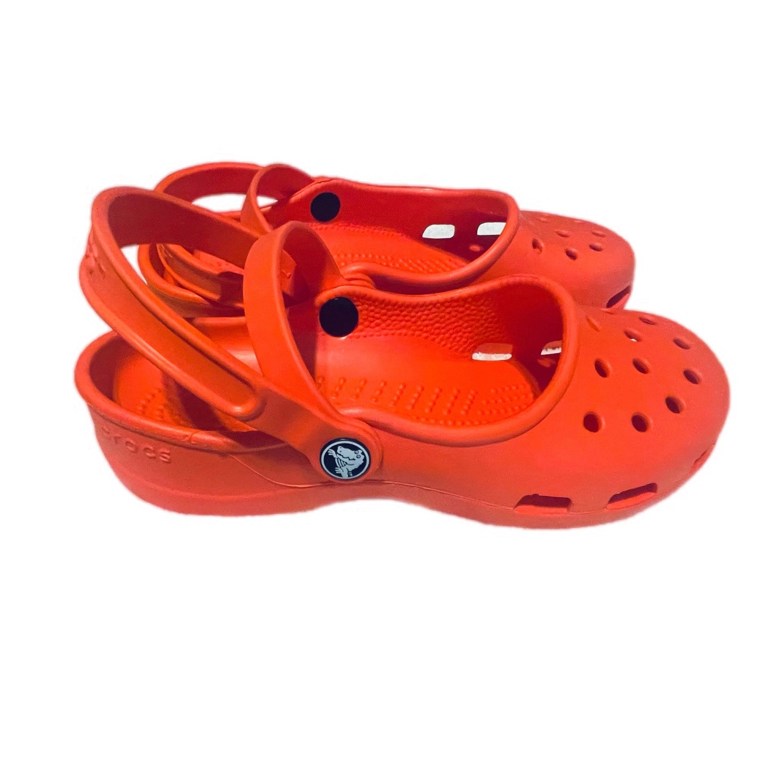 Crocs Alice Mary Jane Ballet Flats Coral Comfort Casual Shoes Womens 7 Summer
