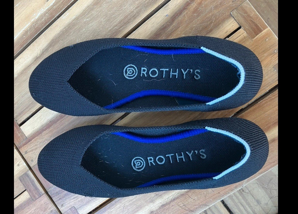 Rothy’s Black Knit Ballet Flats Comfort Slip On Round Toe Women’s US 6
