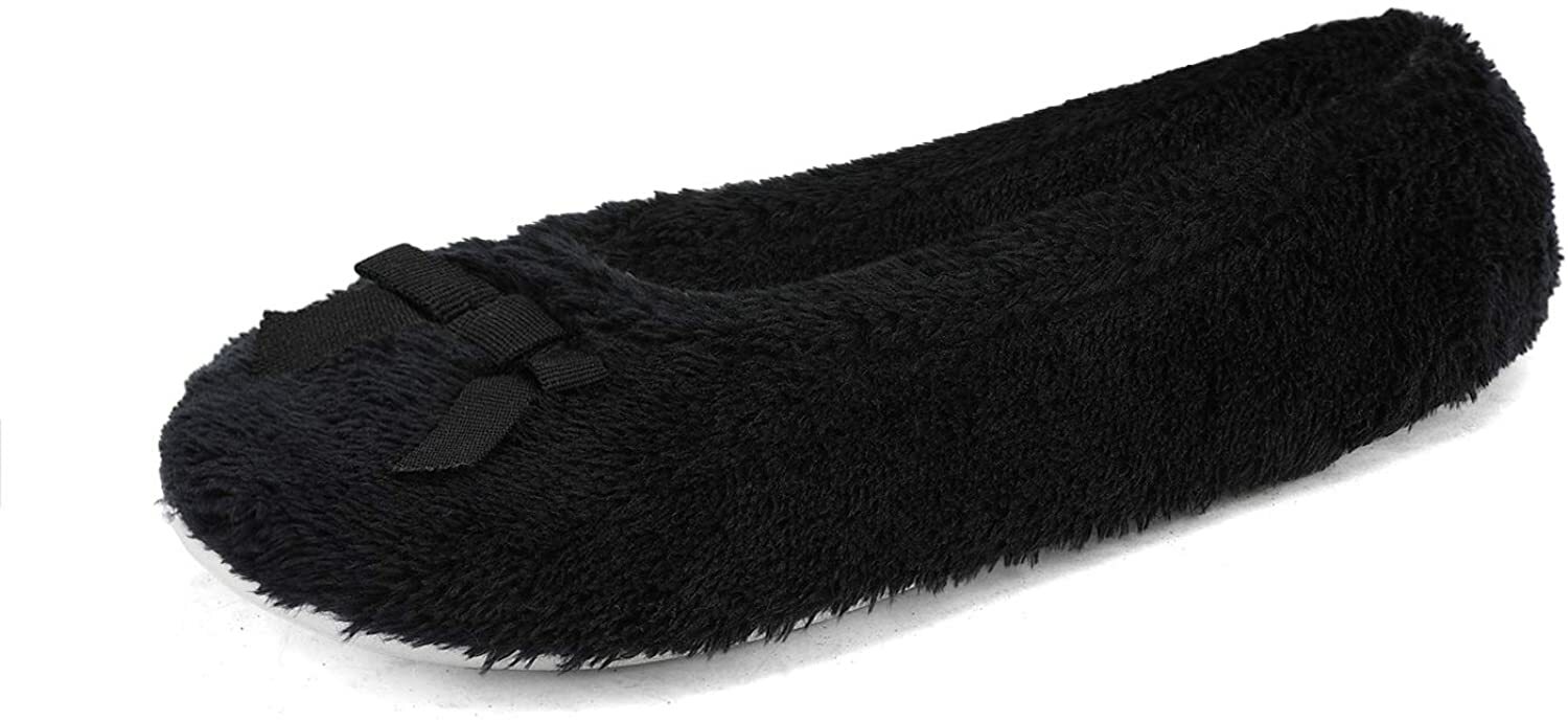 Women Slip On Ballerina Slippers Comfortable Faux Fur Slip On House Shoes