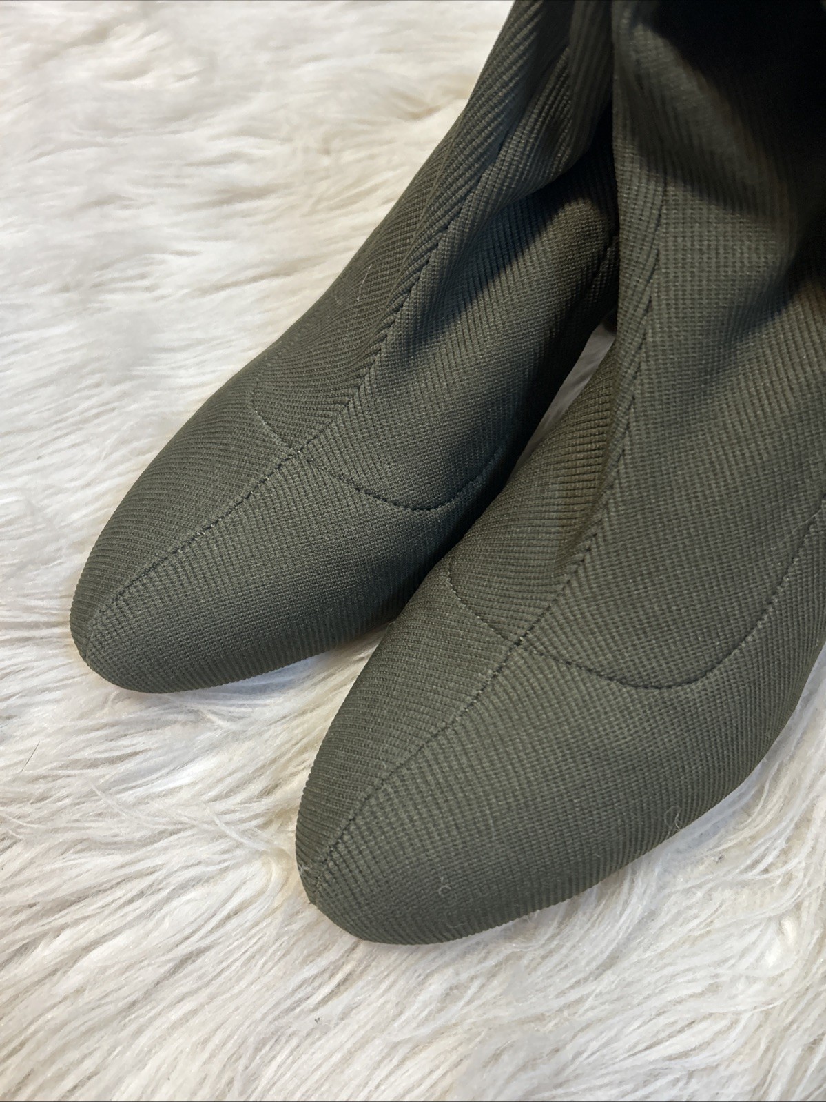 Madden Girl Andie Olive Green Mid Calf Stretchy Slouch Tall Boots Size 10