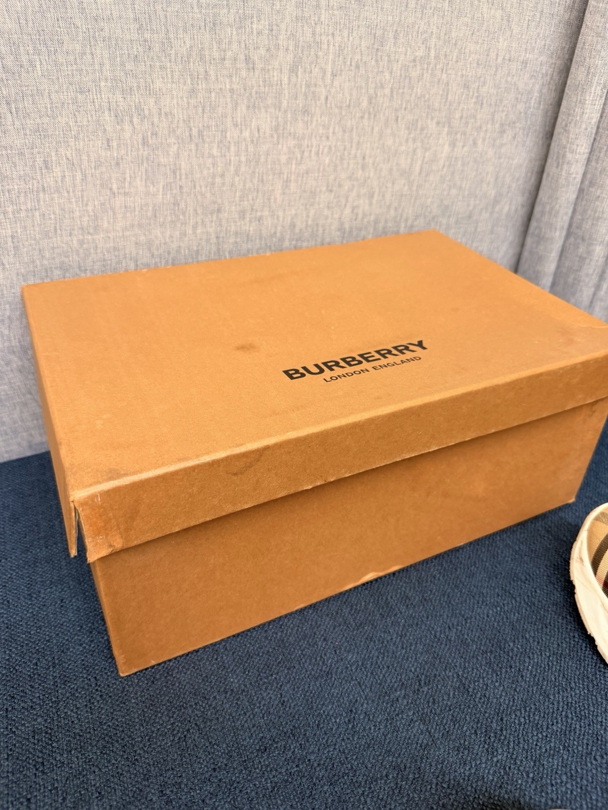 Burberry Regis Check Trainer Sneakers Beige/Black/White, Size 36