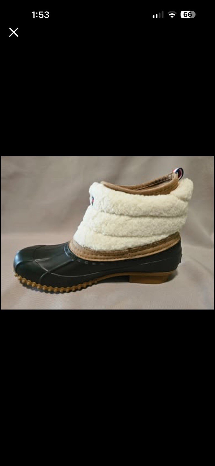 Tommy Hilfiger Women’s Quilted Ankle Rain Boots Zip 7M